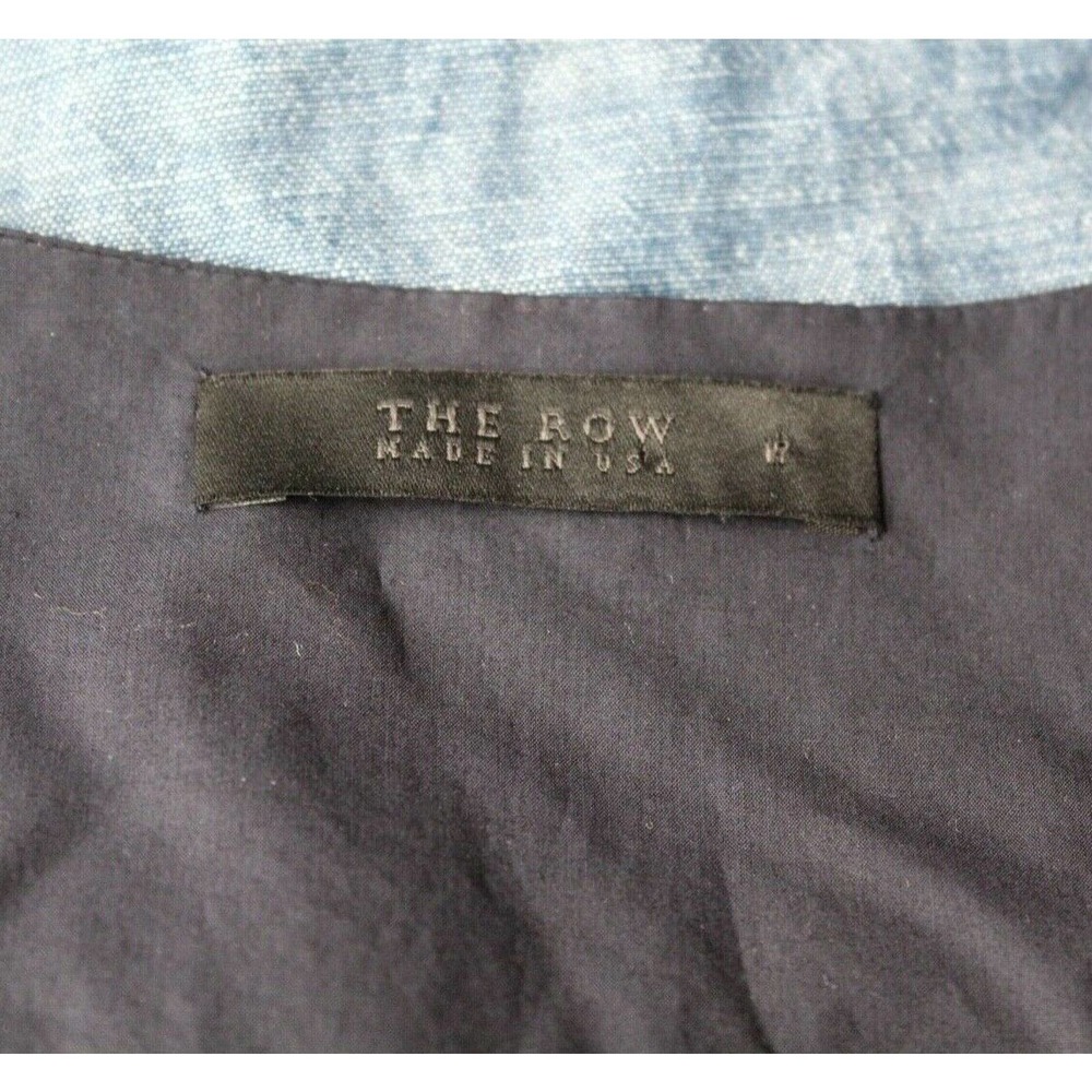 The Row Pleated Front Collarless Button Shirt Med - image 5